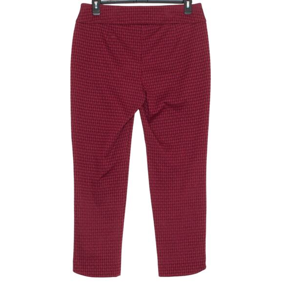 Crown & Ivy Pants Pull On Y2K Retro Soft Grunge Athleisure Velour Detail Red 12 - Picture 4 of 4